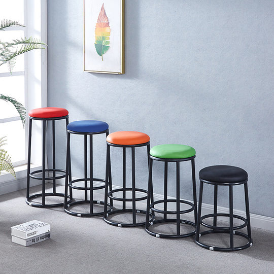 Light Luxury Bar Chair, Cafe High Stool, Bar Stool, Mobile Phone Store Front Desk, Ktv High Stool, Milk Tea Shop Commercial Stool