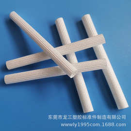 龙三塑胶厂供应φ6*80耐高温白色玻纤套管 自熄管 矽套管