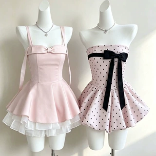 一二线品牌女装夏季法式精致高级感修身连衣裙套装批发直播货源