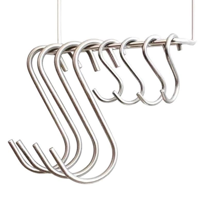Фабрика прямой жирный S крючок 304 нержавеющая сталь S крючок Ванная комната кухонный шкаф размер крючок оптом