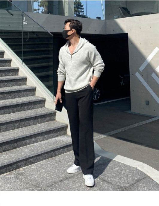 Herren Kapuzenpullover Mit Reißverschluss Oversize Strickware_voghion.com
