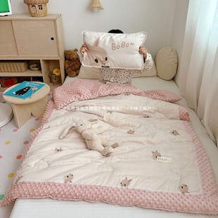 Class a Doudou Xiaoya Kidsren's Kindergarten Quilt Autumn and Winter Quilt Machine Washable Pure Cotton Single Double Layer Quilt Super Soft Quilt