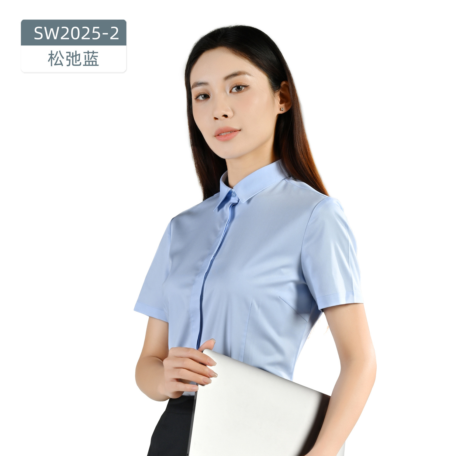 Tres camisas de fibra de bambú de mujeres de mangas cortas sin quemar el trabajo de la propiedad de viajes de la unidad de herramientas de ropa de vestir profesional para comprar camisas image 8