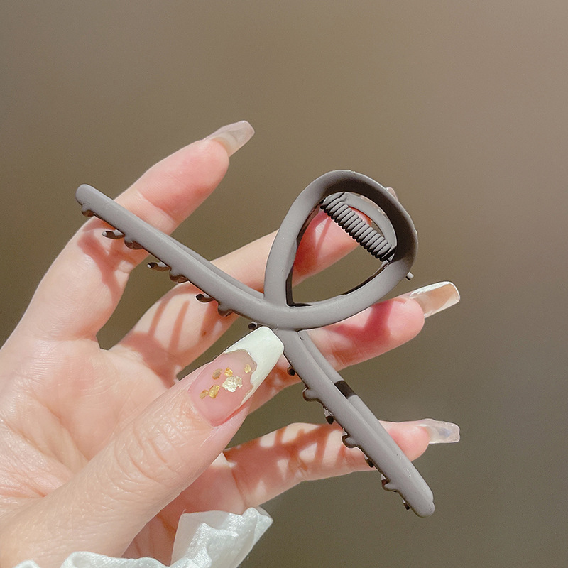 Accesorios para el cabello de pinza de tiburón de acrílico grande de Corea, clip de agarre para el cabello de disco simple, tocado de horquilla de cabeza femenina al por mayor