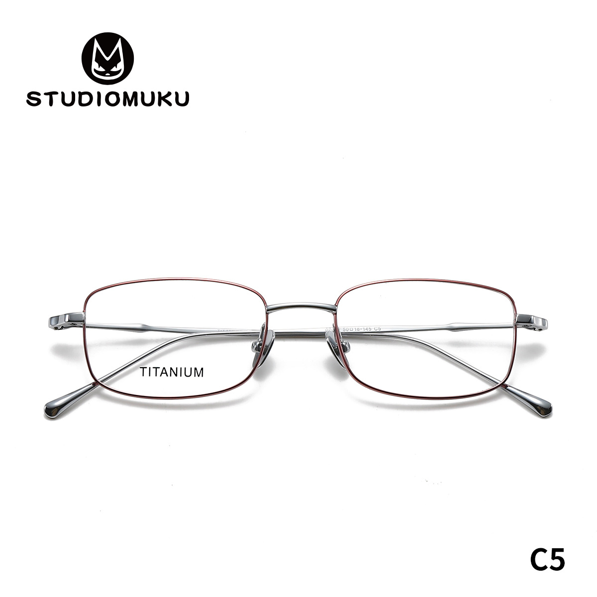 STUDIOMUKU gafas de madera cool diseño único marco retro marco de gafas de negocios cómodo marco de gafas cuadradas