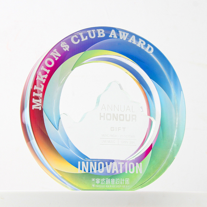 Venta directa de fábrica trofeo de cristal creativo empalme mármol campeón de ventas excelente personal reunión anual premio souvenirs