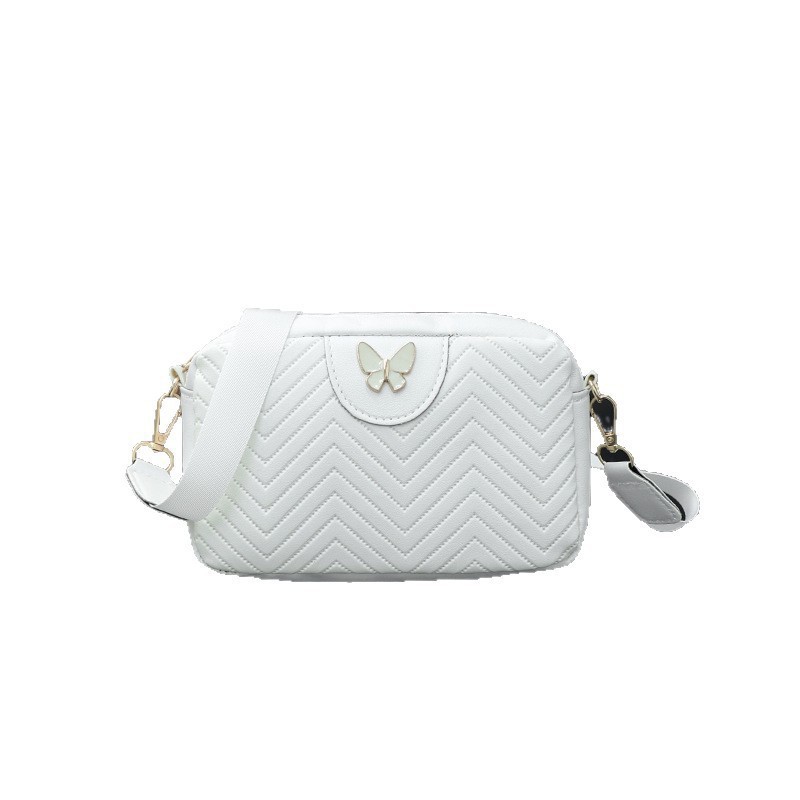Bolso de mujer 2025 nuevo bordado ondulado mariposa decoración bolso de almohada cilíndrico bolso de hombro bolso regalo de moda image 5