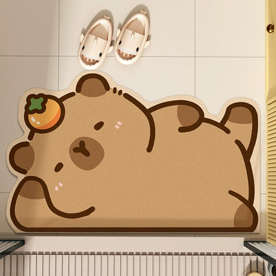 Bathroom Mat Capibala Diatom: Avtomobil döşəmə paspasları - dy-side-lying-capybara-new-4060cm-diatom-mud