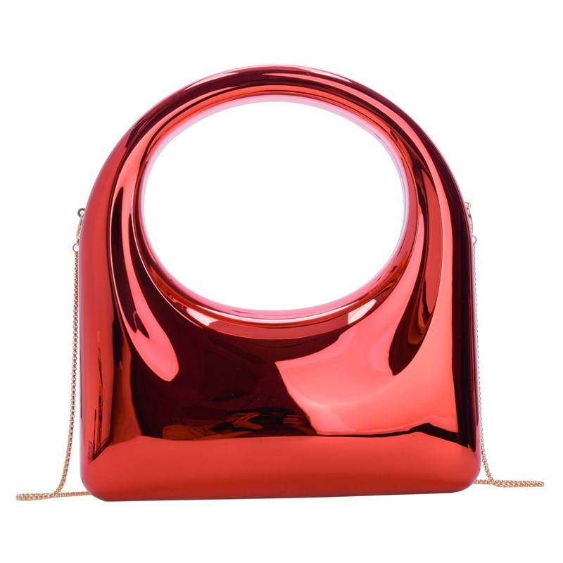 2025 nueva moda transfronteriza bolsa de cena de mujer acrílico brillante bolsa de meseta de fiesta simple bolsa cuadrada mochila