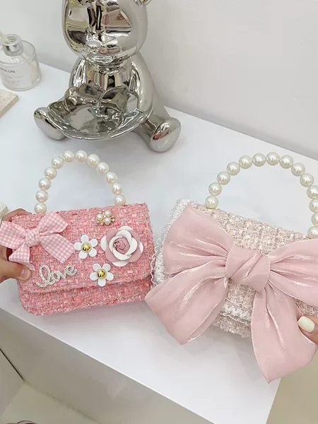 Children's Bag Women's 2024 New Fashion Bow Parent-child Crossbody Bag Cute Princess Chanel Style Coin Purse Trendy