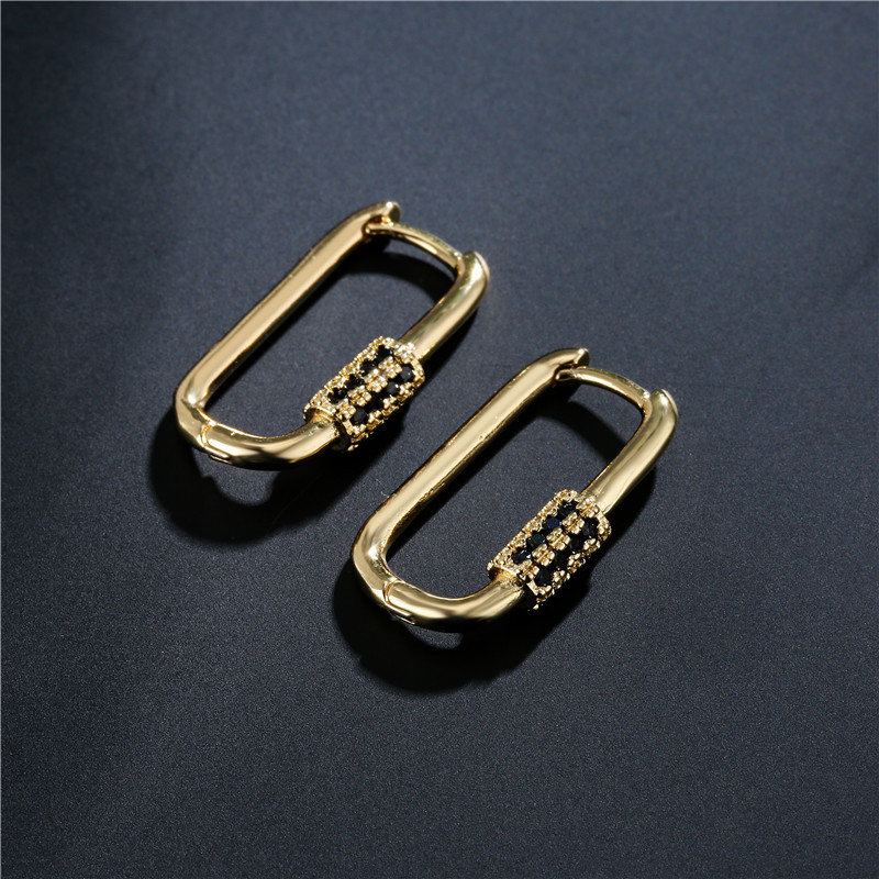 New Fashion Simple Style Copper-plated Real Gold Geometric Earrings display picture 6