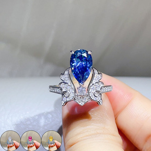 ˮ��5.1����ȫĪɣŮ���ָ���A荽�S925�y�Ƕ�W���ʯ��ָ���l