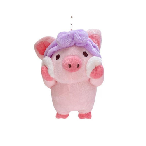 Creative toy pig bear rabbit small figure plush hanger, exquisite claw machine doll, school bag key chain, bouquet