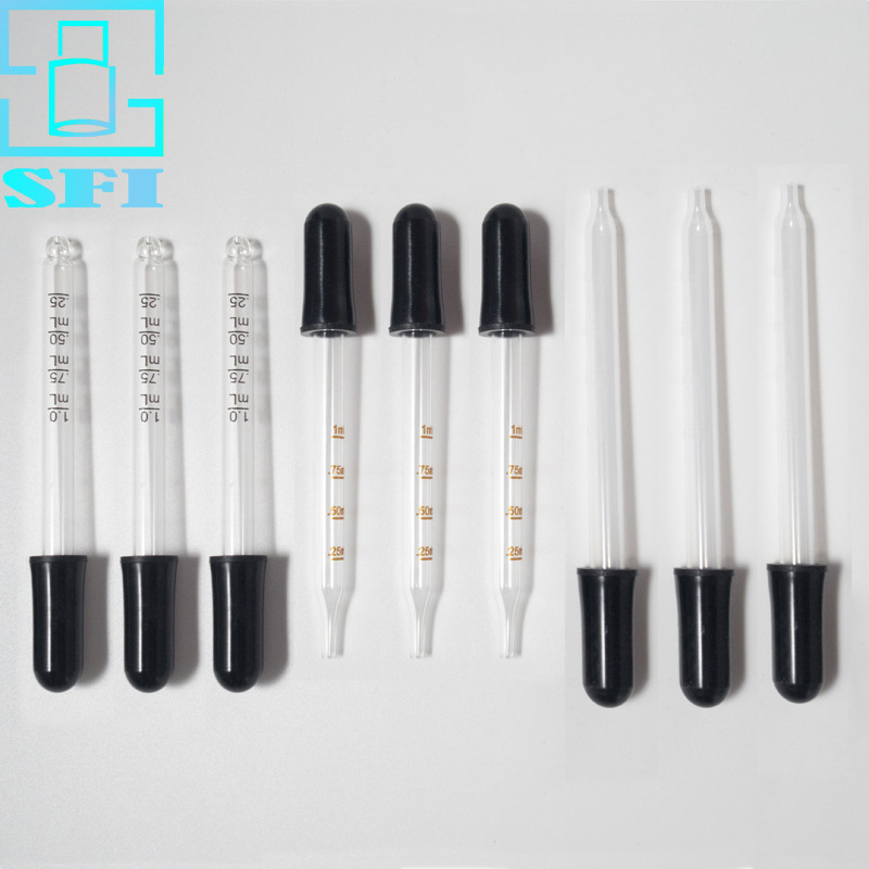 Impresión a mano 7MM cabeza redonda cabeza recta gotero de aceite esencial gotero de vidrio gotero de impresión gotero gotero de punta de goma gotero