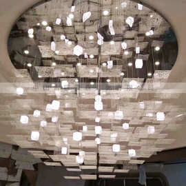 大堂吊灯沙盘灯具别墅亚克力工程灯个性艺术创意大型酒店灯饰
