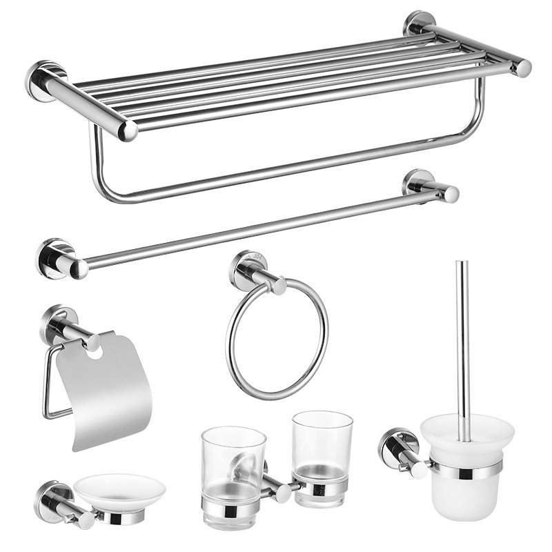 Juego de accesorios de baño en acero inoxidable, toallero y colgadores resistentes, venta al por mayor image 9