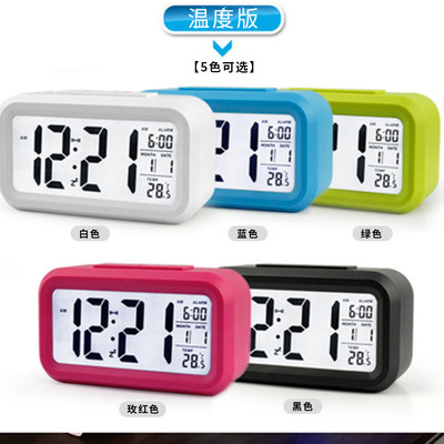 originality Lazy man temperature Induction Noctilucent Digital Clock LED Snooze Electronic alarm clock Smart Clock alarm clock