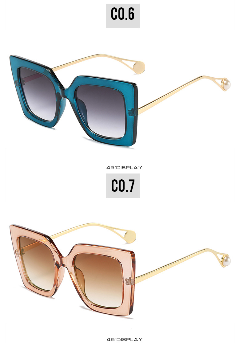 54g Weight Full Frame Glasses Structure Sunglasses Classification PC, UV400 Protection Lens Material Square Glasses Style Outdoor, Travel Occasion Color Block Pattern All Seasons Season Unisex Gender Elegant, Streetwear Style Elegant Streetwear Color Block PC UV400 Protection Square Full Frame Women's Sunglasses 7
