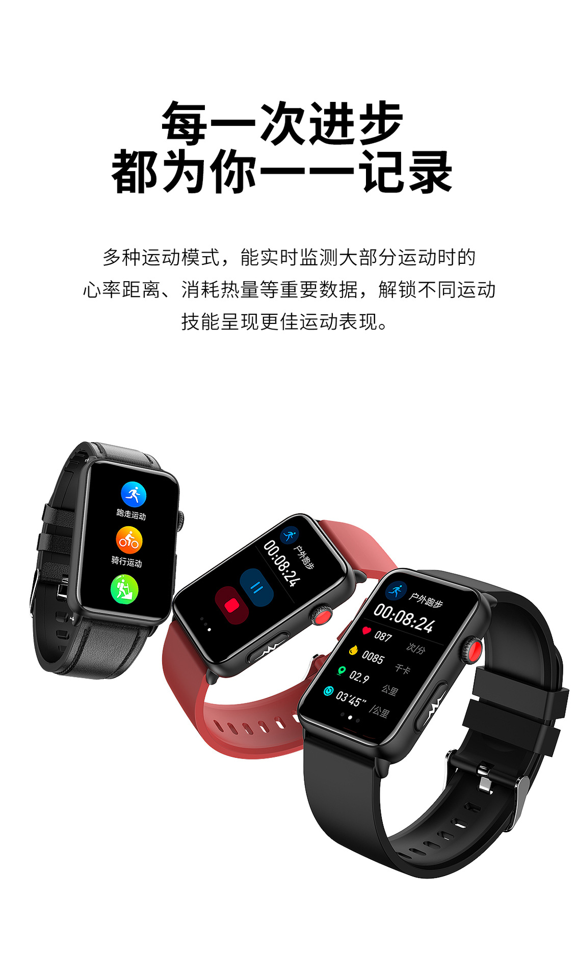 The new ET620 Bluetooth communication smartwatch features ECG, electrocardiogram, blood sugar, body temperature, heart rate, health monitoring, and more exercise undefined