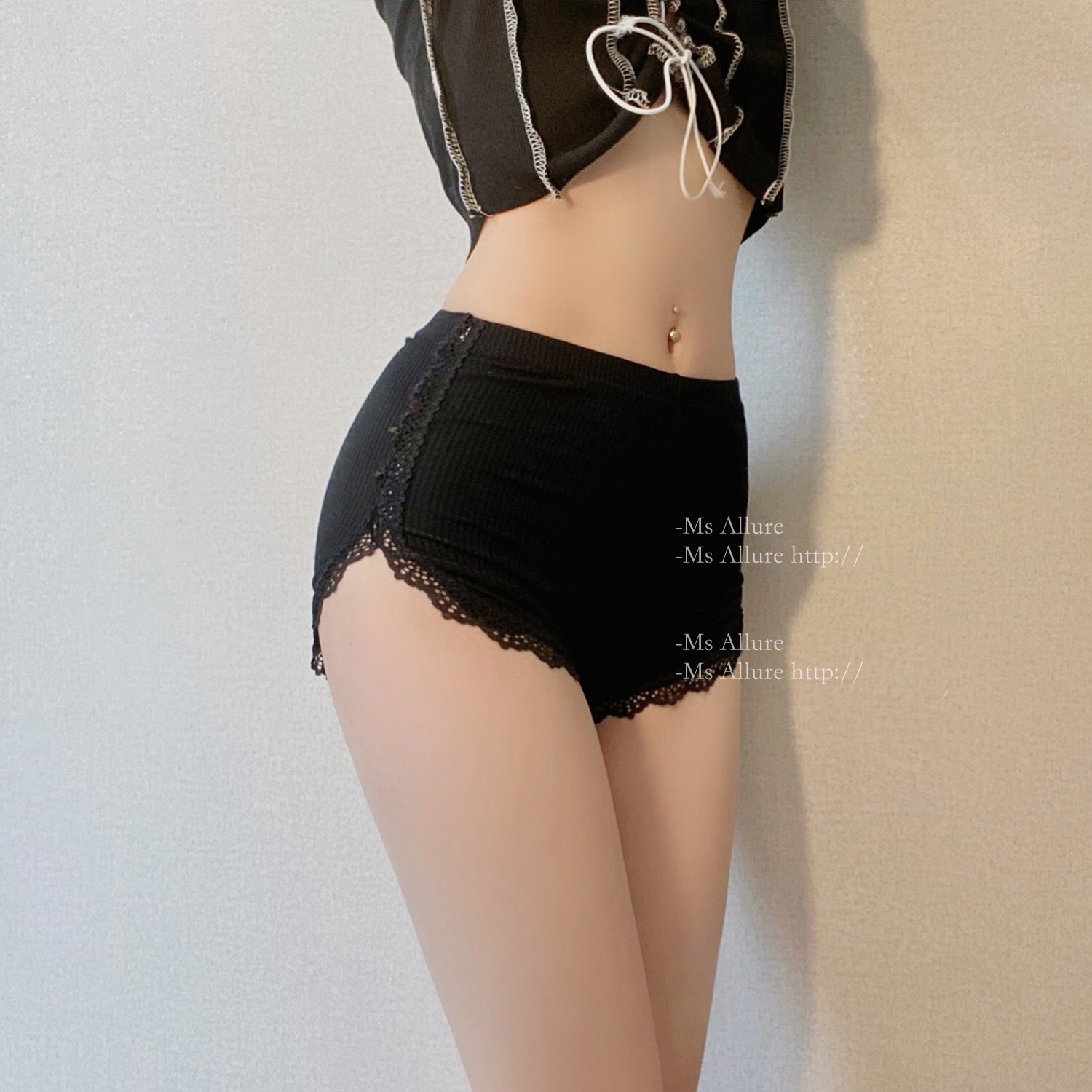 夏季女士安全褲性格蕾絲邊打底褲