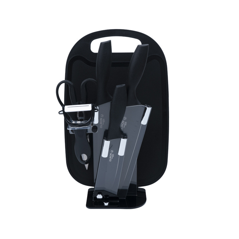 Fábrica en stock promoción transfronteriza Polo de trigo color de siete piezas cuchillo de cocina antiadherente cuchillo de cocina hogar cuchillo de cocina traje