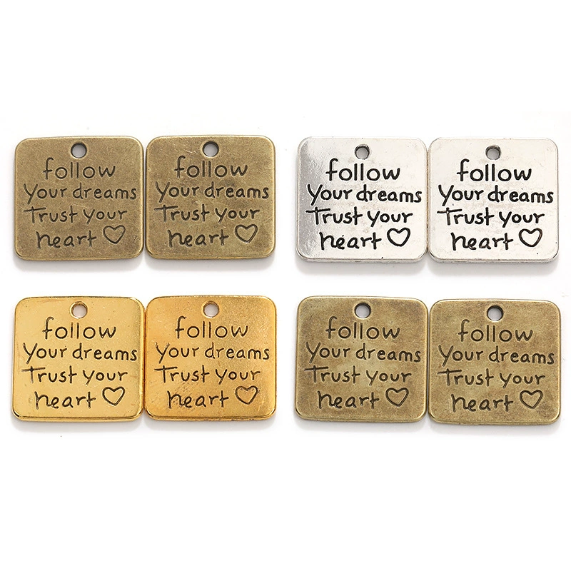 Оптовая продажа DIY ретро-аксессуаров для украшений из цинкового сплава, подвеска с английской надписью, популярный товар для трансграничной торговли A800749