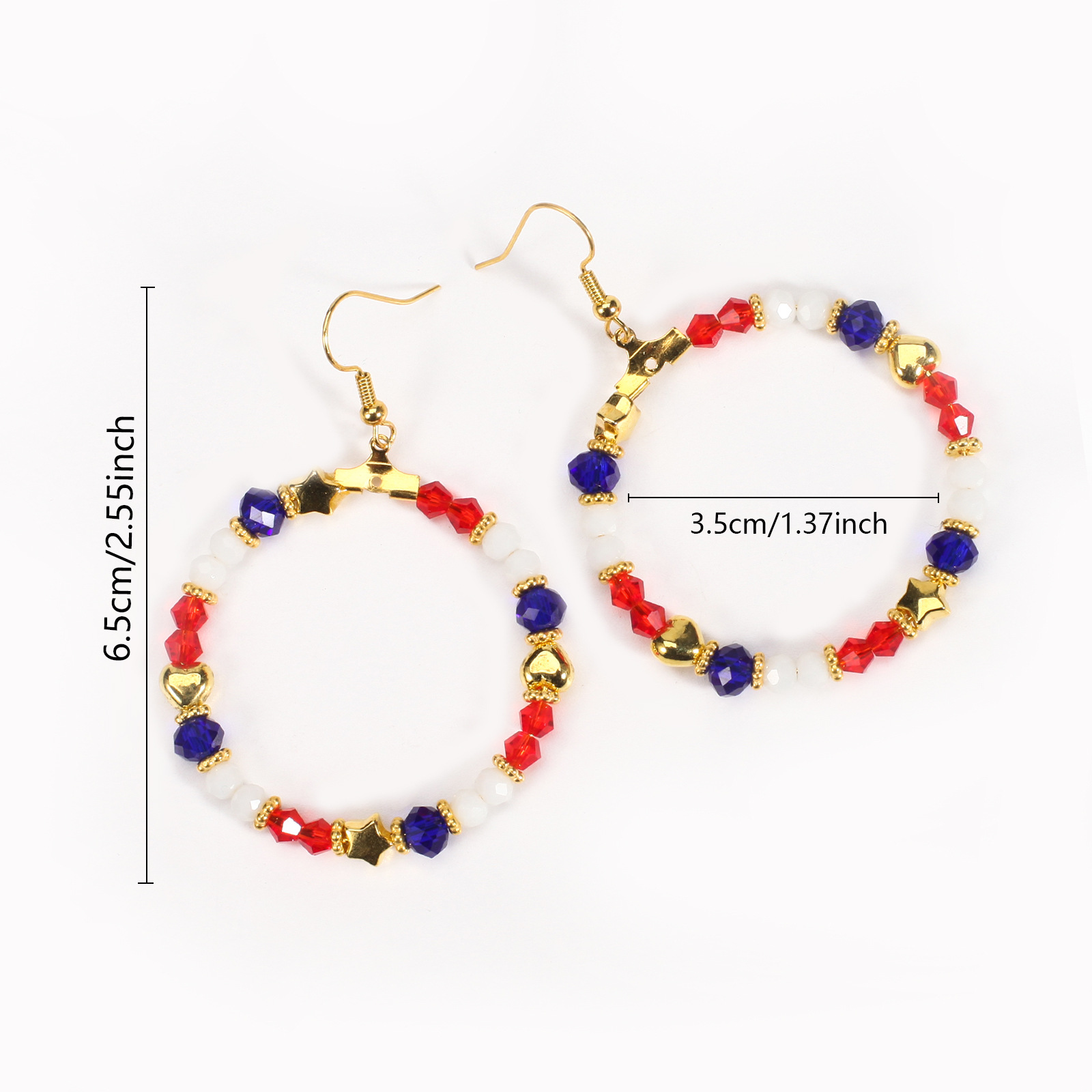 1 Pair Simple Style Classic Style Printing Printing Seed Bead Soft Clay Zinc Alloy Drop Earrings display picture 9