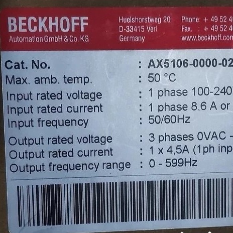 BECKHOFF控制器  AX5106-0000-0020 全新原装 现货实拍议价