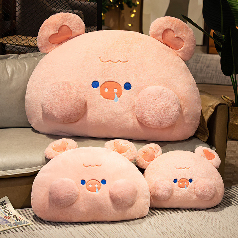 Creativo suave conejo gato almohada juguete de peluche oso cerdo muñeca hogar sofá almohada muñeca