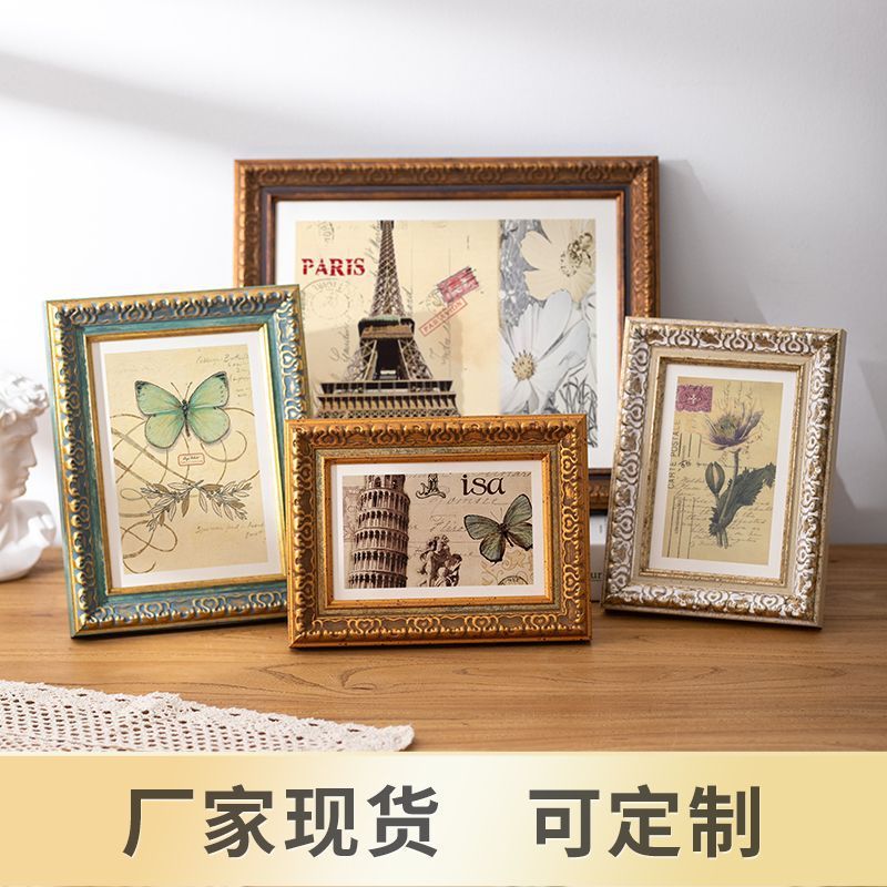 Creative American retro photo frame 6 inch photo frame table 78 inch 10 inch A4 horizontal frame wall washing photos to make picture frame