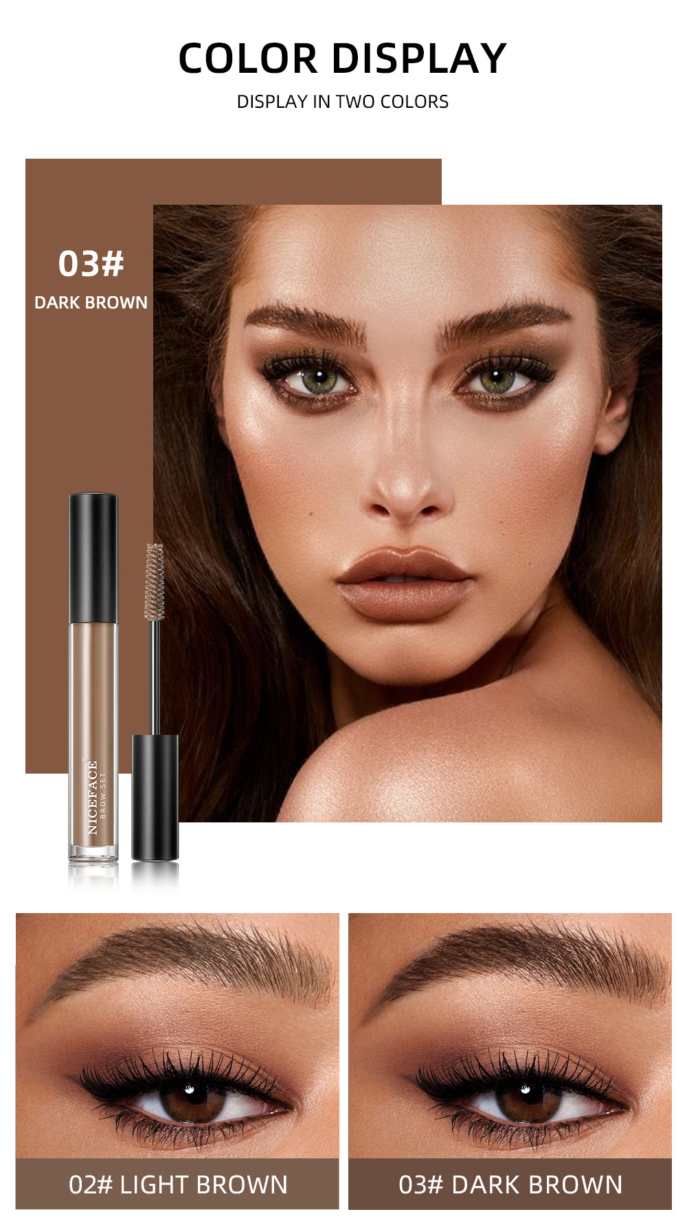 QIBEST Cross-border Eyebrow Styling Liquid is a three-dimensional eyebrow modification liquid that is waterproof, sweat-proof, non-smudging, and provides long-lasting moisture and repair undefined