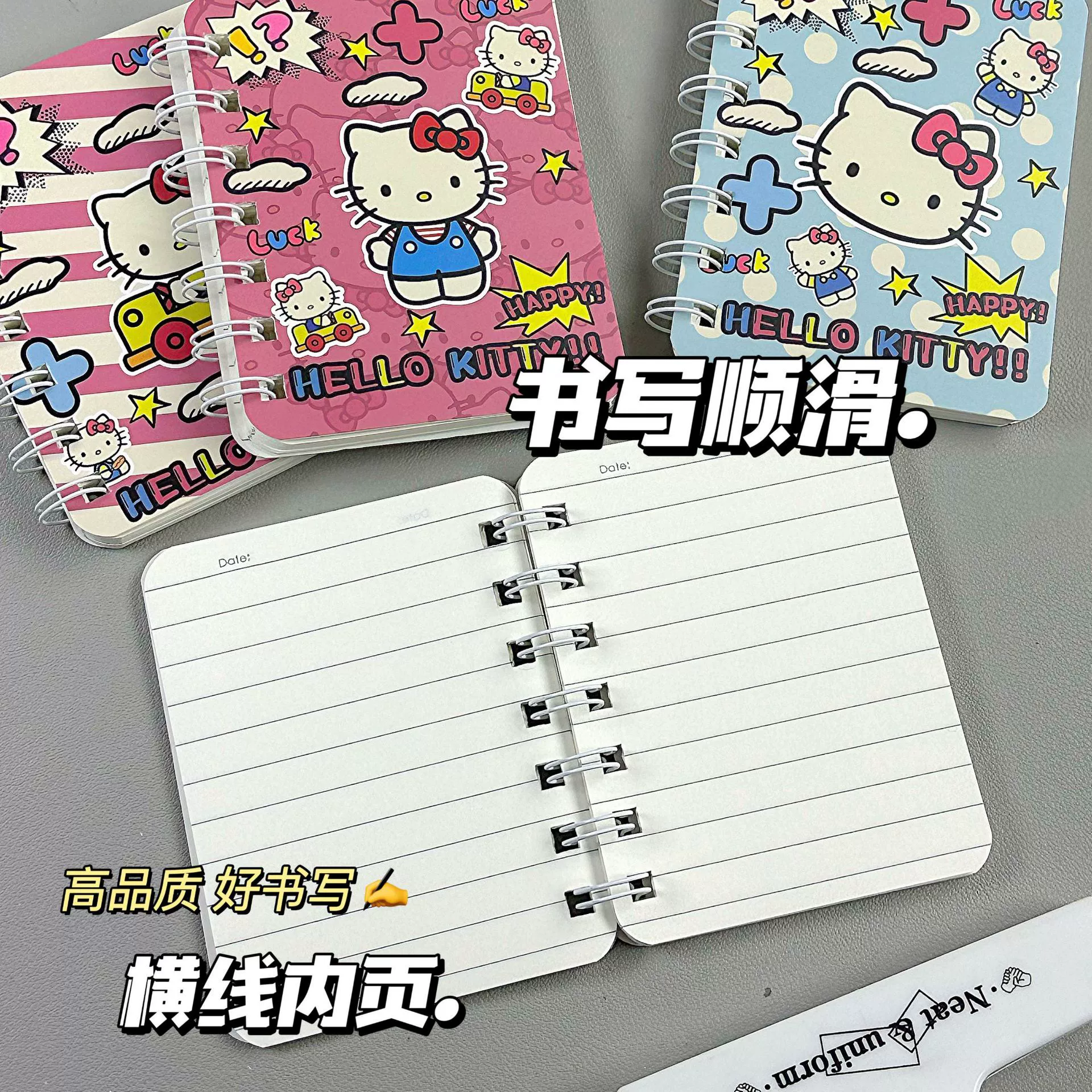 Карманный блокнот (Hello Kitty), на пружине, мультяшная обложка, маленький подарок для студентов
