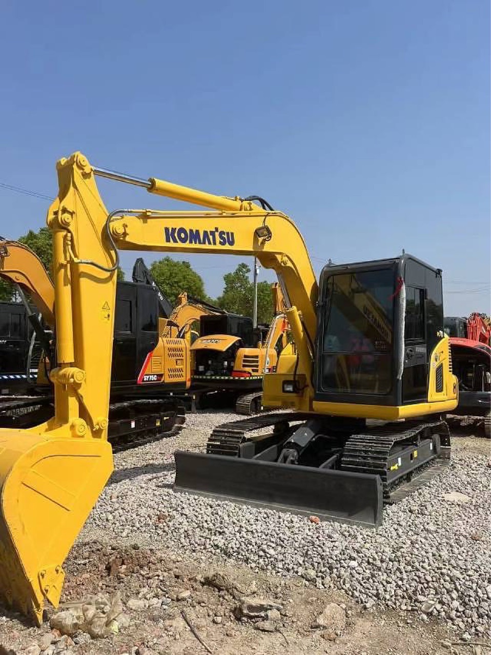 Línea de exportación extranjera usada Komatsu 70 excavadora PC80 PC90 PC100 PC120 excavadora