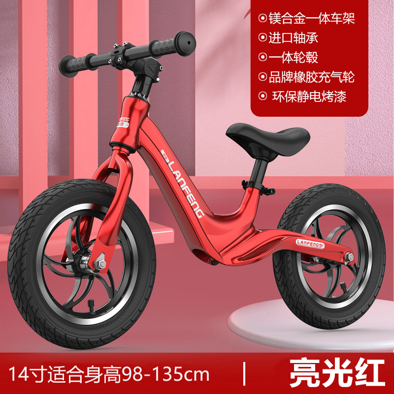 Coche de equilibrio para niños sin pedal 1-3-4 años coche deslizante 6 niñas 2 bebé coche deslizante de 12/14 pulgadas