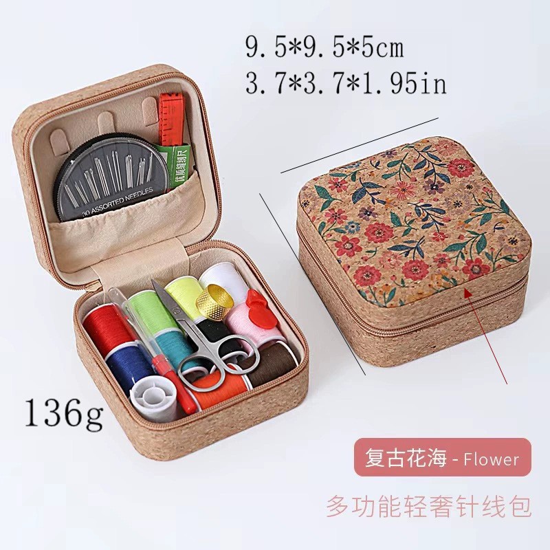 Kit de caja de aguja transfronteriza herramienta de coser doméstica aguja de coser de viaje portátil aguja de coser paquete de 27 piezas
