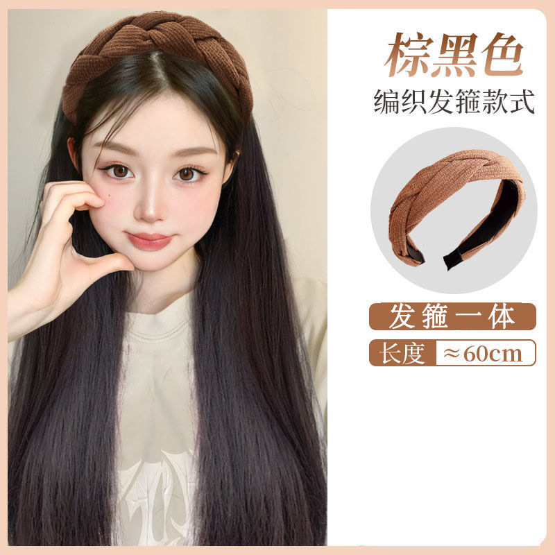 Fijación de cabello para pelucas integradas para mujeres, bloque de cabello para aumentar la cantidad de cabello, artefacto mágico para cubrir el cabello blanco natural, fijación de cabello, cubierta de mitad de cabeza.