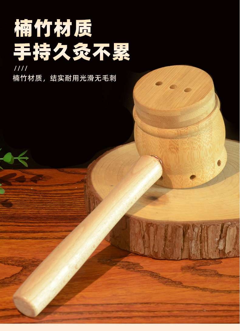 Smokeless Moxa Jar Handheld Moxibustion Box Portable Wooden Ai Jiu Tool with Strap for Home Warming Care key features