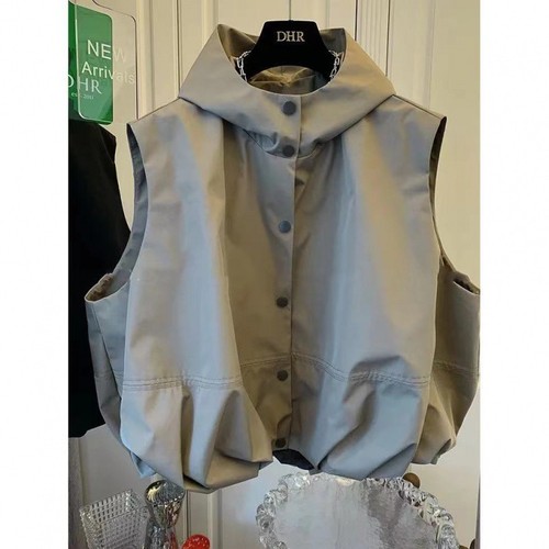 Fashionable Hooded Sports Casual Vest for Men and Women, Outerwear Windbreaker Loose Casual Unique Autumn Wear