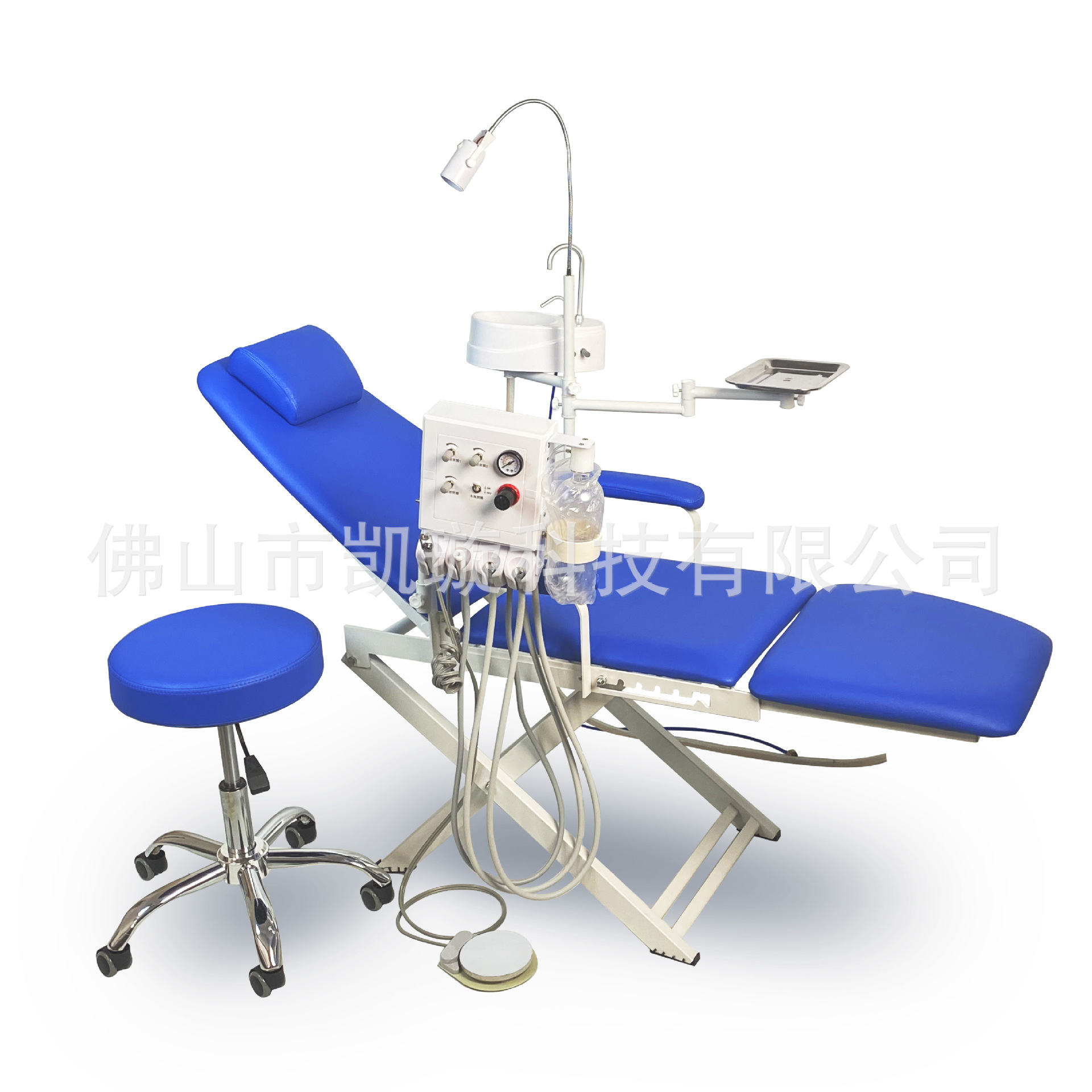 Silla plegable portátil dental Silla ligera Silla dental simple Turbina portátil ligera y fácil de transportar con luz con escupidera image 3