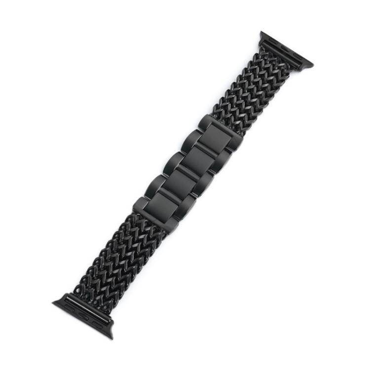 Correa de acero inoxidable trenzada en herringbone para Apple Watch 38 - 49mm Correa de reloj de negocios y ocio