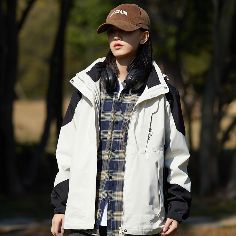 여성-흰색과 검은 색 (단일 펀치)