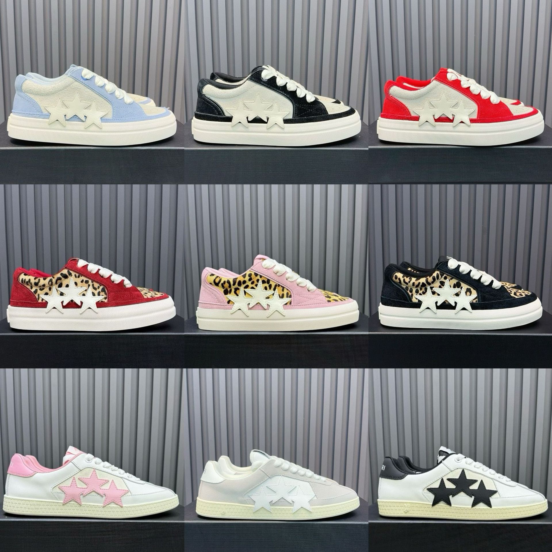 Fashionable trend universal quality classic sneakers for men and women, leopard print, style, simple and elegant design
