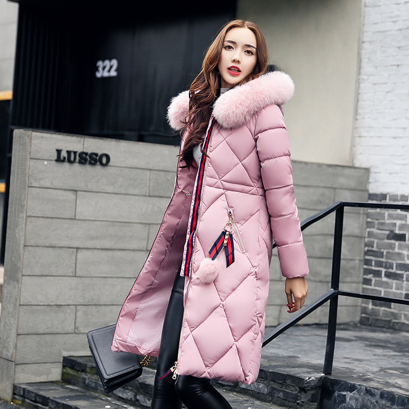Winter Women's Clothing Korean Style Cotton-padded Overknee Lengthened - Picture 8 of 9