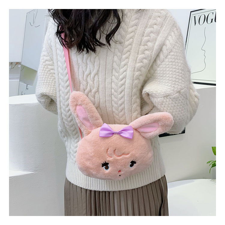 Plush rabbit bag, children's coin purse, cute princess single-shoulder bag for girls, autumn and winter crossbody bag for little girls undefined