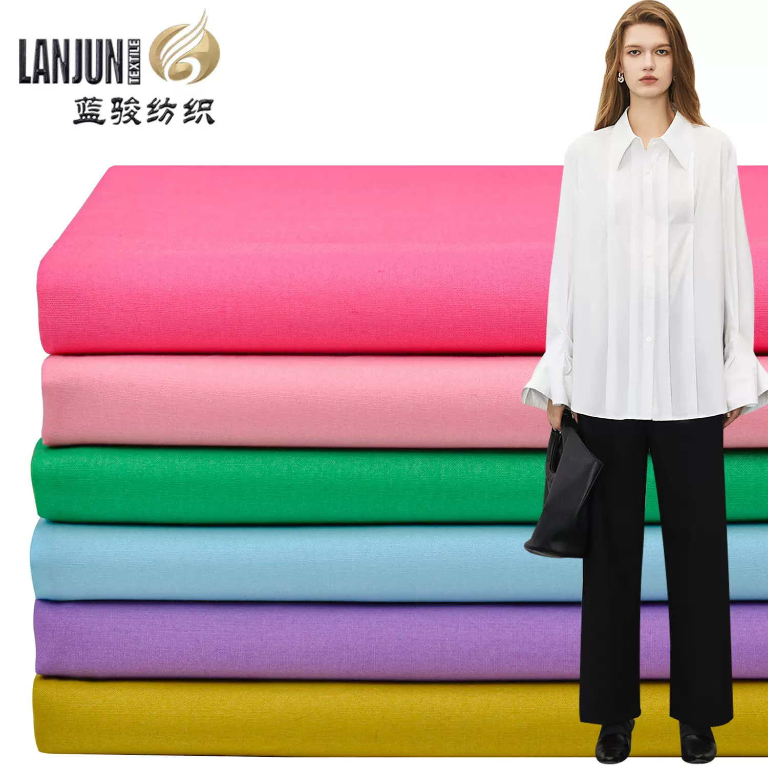 厂家现货批发全棉梭织布60支平纹仿天丝面料春夏衬衫薄款府绸面料