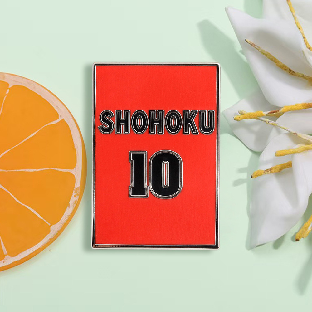 Jersey No10 Badge Anime Slam Dunk Sakuragi Hanamichi Enamel Pin Fan Gift Bag Hat Pocket Accessories