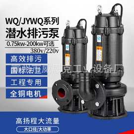 切割式潜水排污泵 城市地下室淤泥污水抽排器材