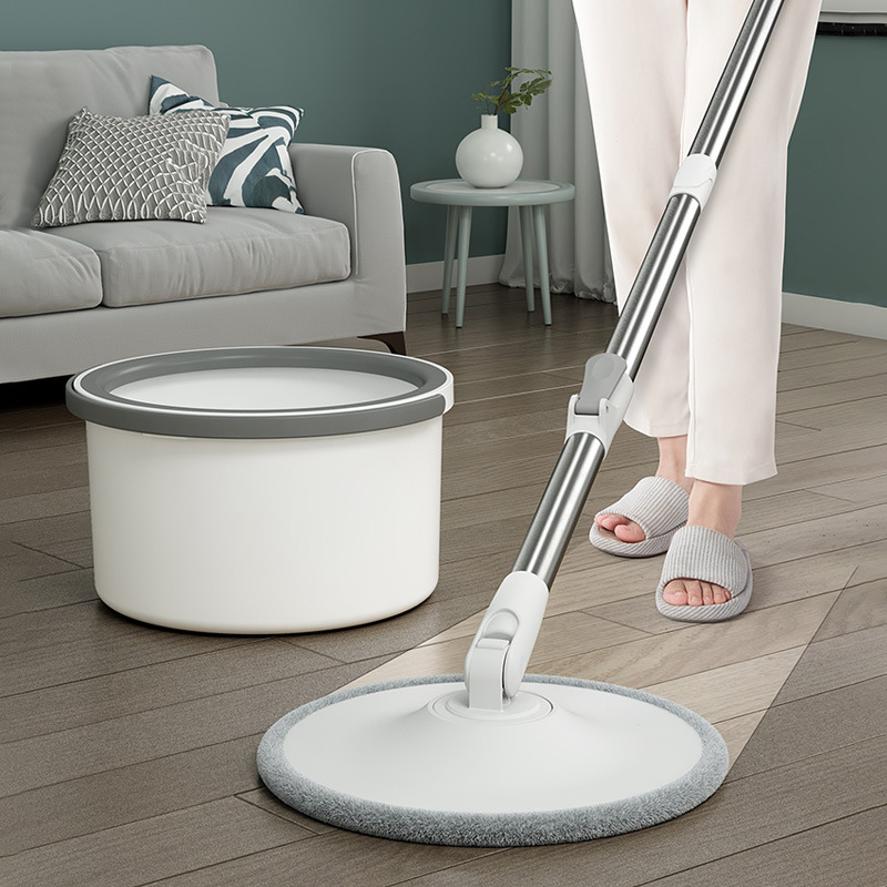 Factory Lazy Household Absorbent Flat Plate with Bucket Mop Clean Sewage Separation Hand-free Wet and Dry Dual-use Rotating Mop