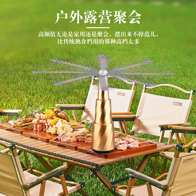 Nuevo repelente de moscas, repelente de moscas en interiores, recargable y silencioso, repelente de mosquitos en el hogar, ventilador repelente de insectos para acampar al aire libre