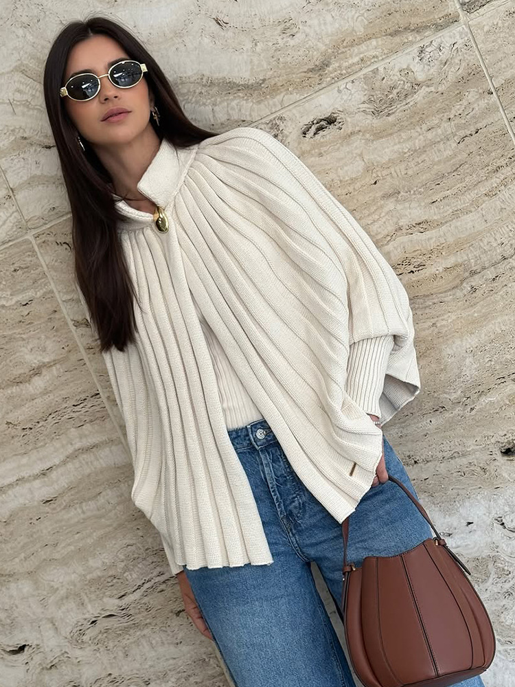 Moda nuevo temperamento de cuello alto de manga larga abrigo abrigo de lana para mujeres 2025 otoño y invierno nuevo estilo transfronterizo europeo y americano